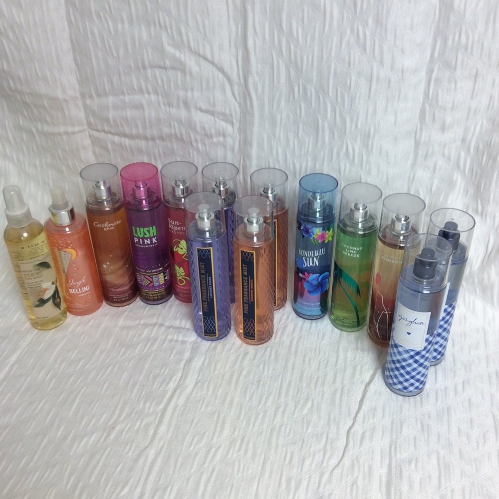 Bath and body work fragrance mists